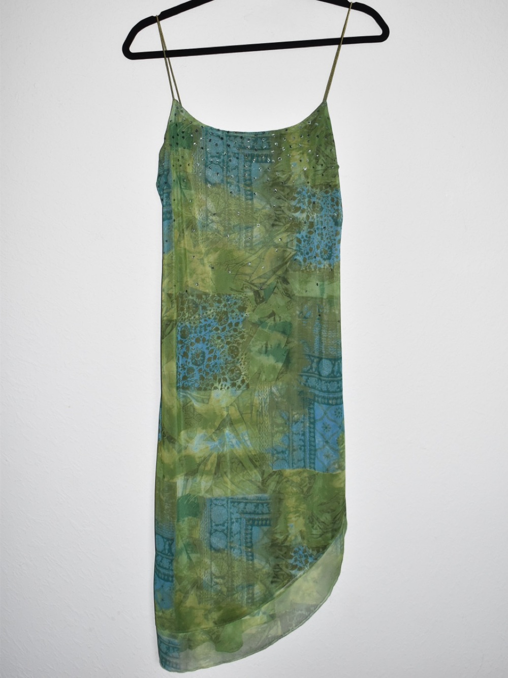 💚 Vintage Byer Too! California Green Midi Dress – Y2K Slip Style 💚